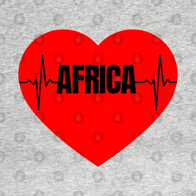 Africa Heartbeat, Heart by UrbanLifeApparel